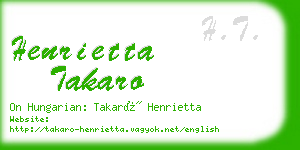 henrietta takaro business card